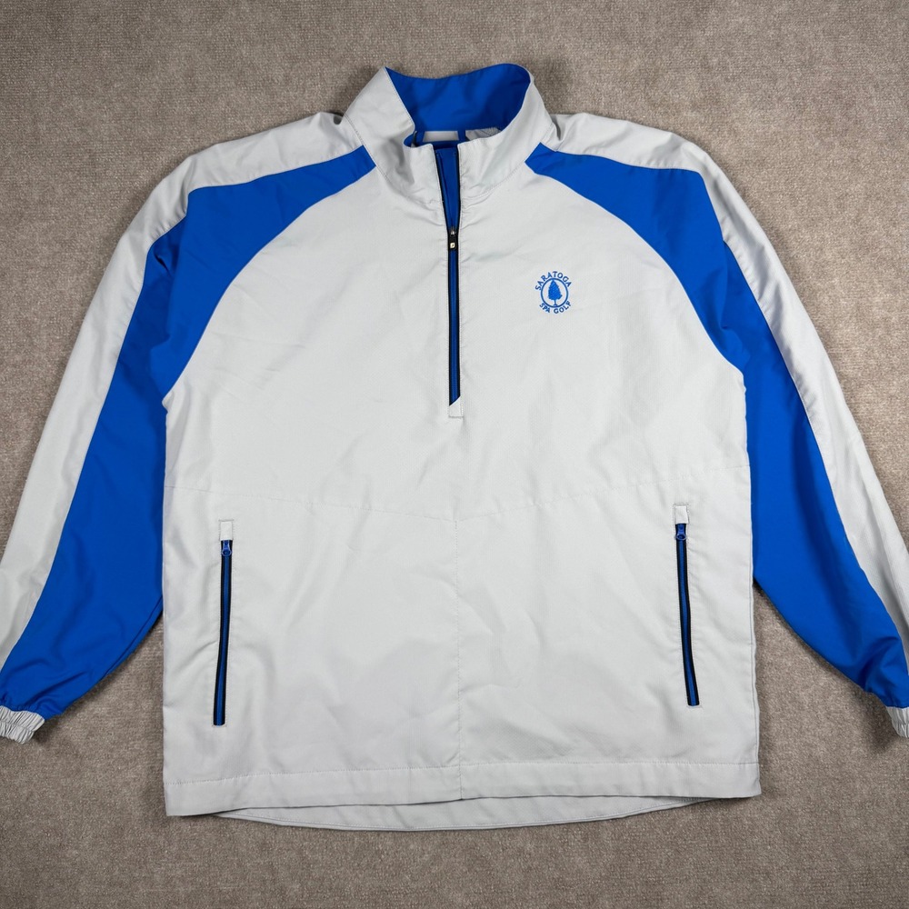 FootJoy Men Size Large Golf Windbreaker Pullover 1/2 Zip Performance Lightweight
